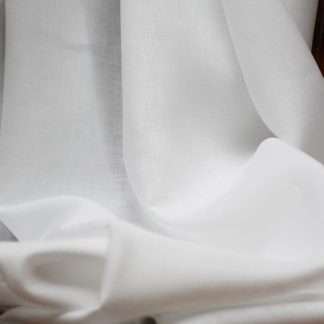 White Lightweight Linen Fabric