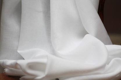 White Lightweight Linen Fabric