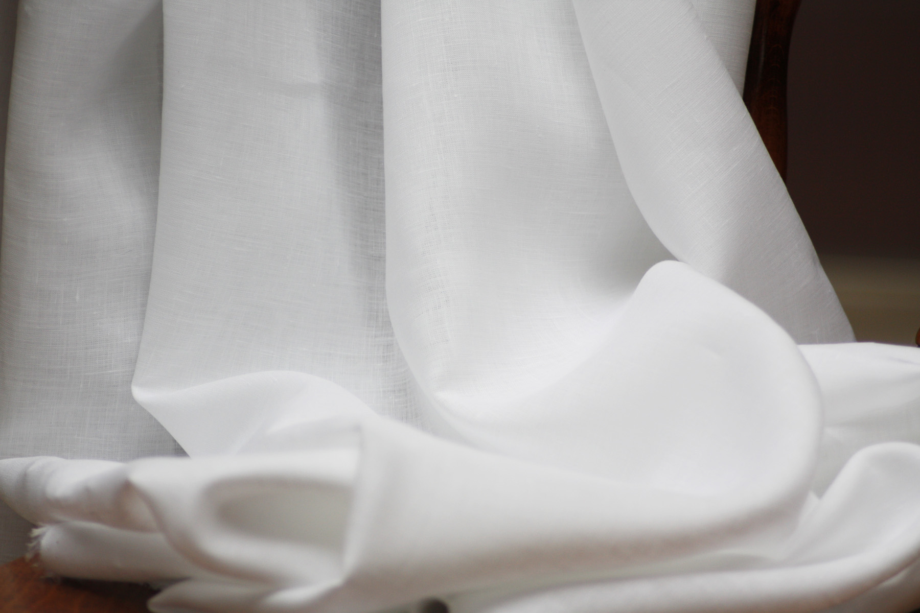 European 100% Linen White, Fabric by the Yard