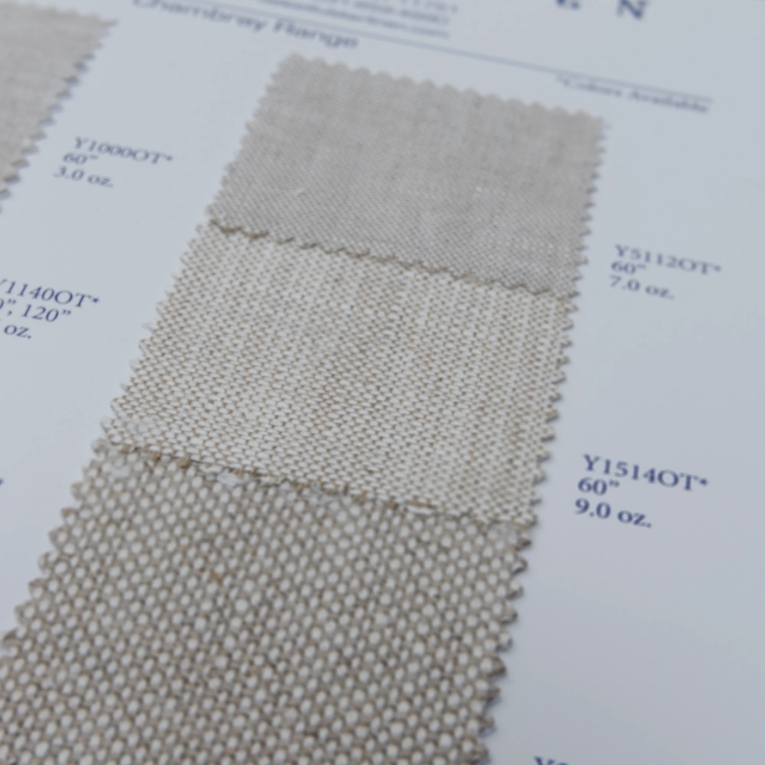 Chambray Oatmeal Heavy Weight Linen Fabric