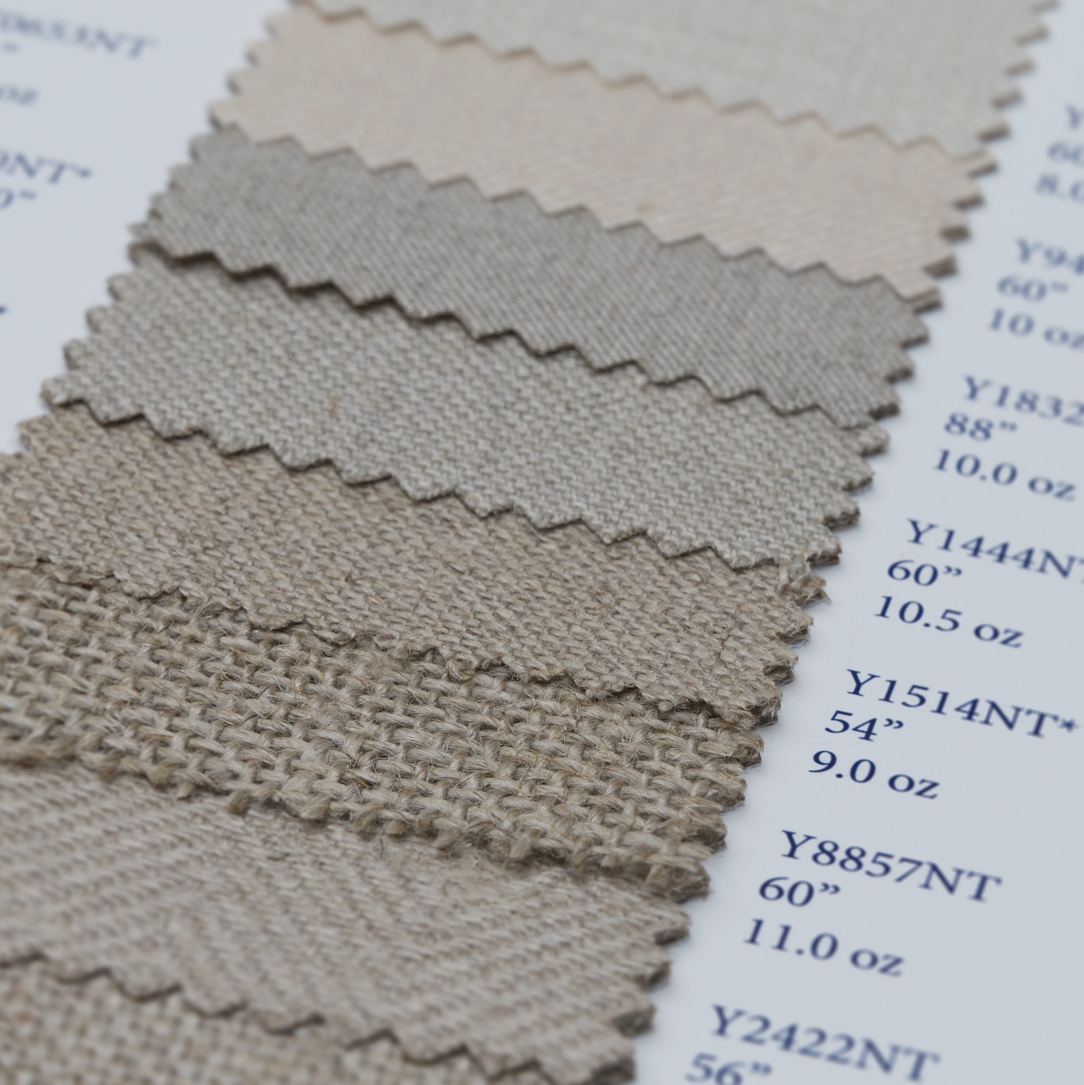 Heavy Weight Solid Natural Linen Fabric-Swatch