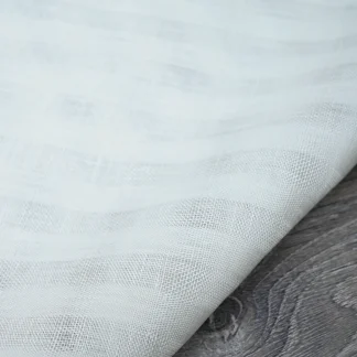 Light Weight Damask Check Oyster Linen Fabric