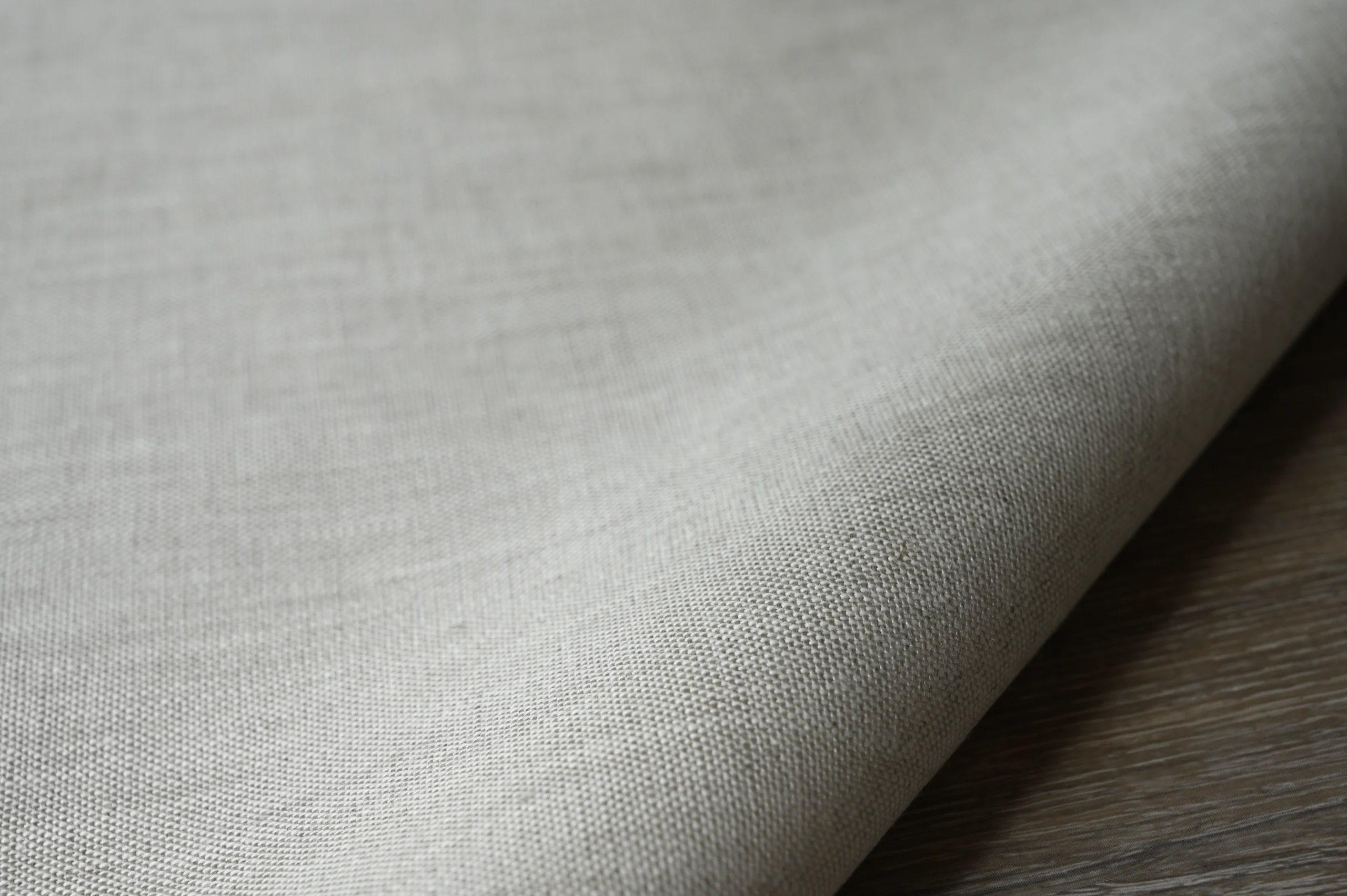 Medium Weight Chambray Oatmeal Linen Fabric