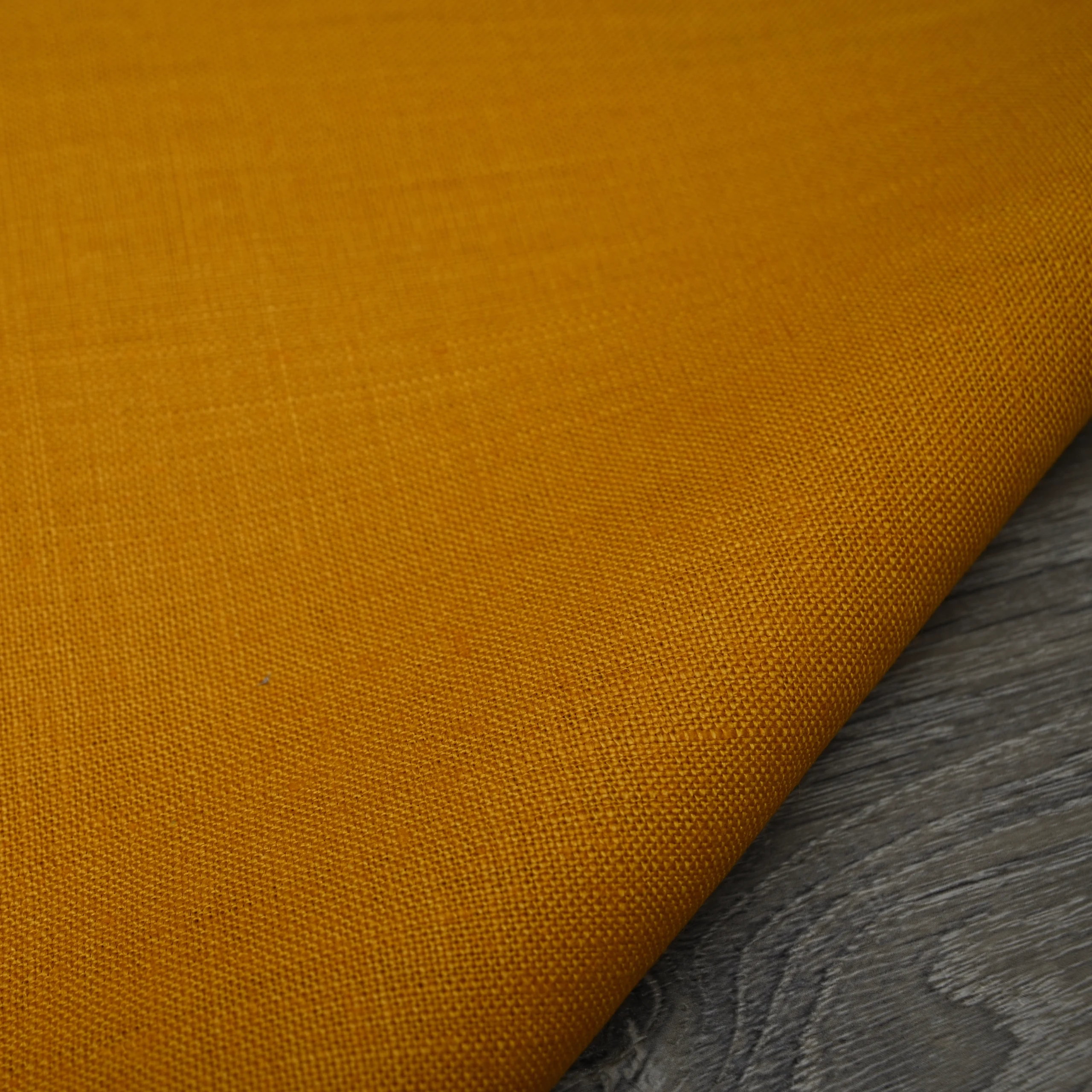 Medium Weight Mustard Linen Fabric