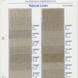 Swatch Card Range of Natural Linen Fabric