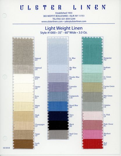 Light Weight Linen Y1000
