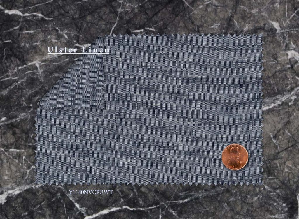 Light Weight Chambray Navy Linen fabric - Y1140NC060CFU01WT - Ulster Linen