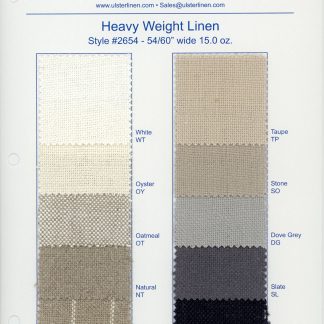 Y2654 Heavy Weight Linen Fabric Swatch Card