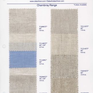 Swatch Card Range of Chambray Linen Fabric