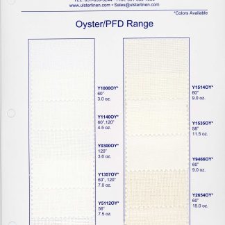 Swatch Card Range of Cream Linen Fabric
