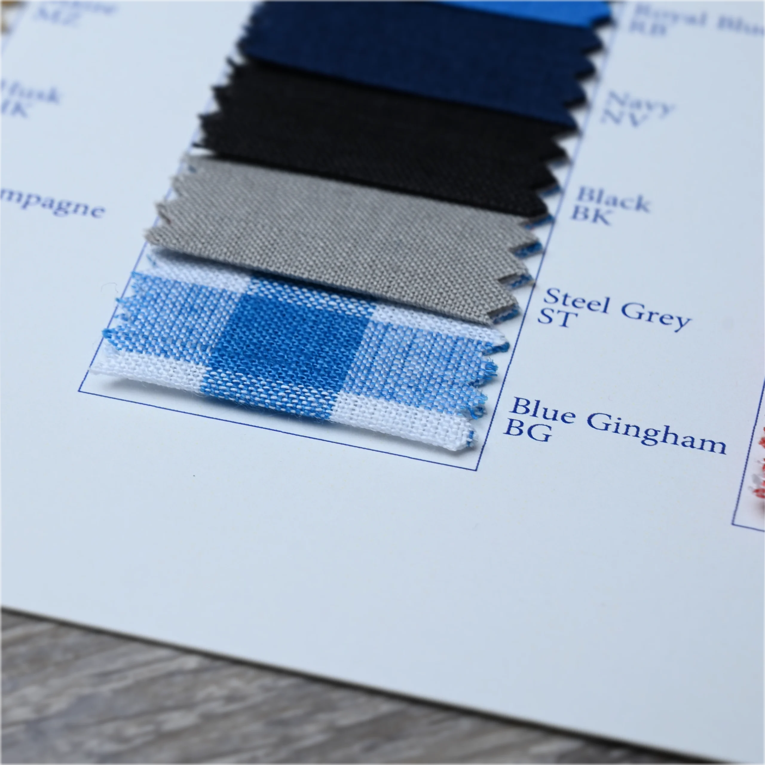 Gingham Blue and White Lightweight Linen Fabric