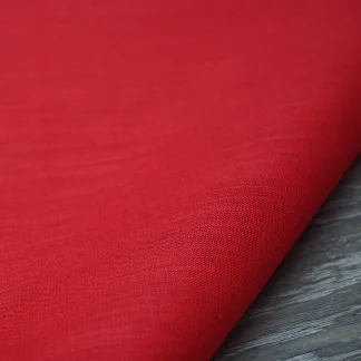 Red Lightweight Linen Fabric