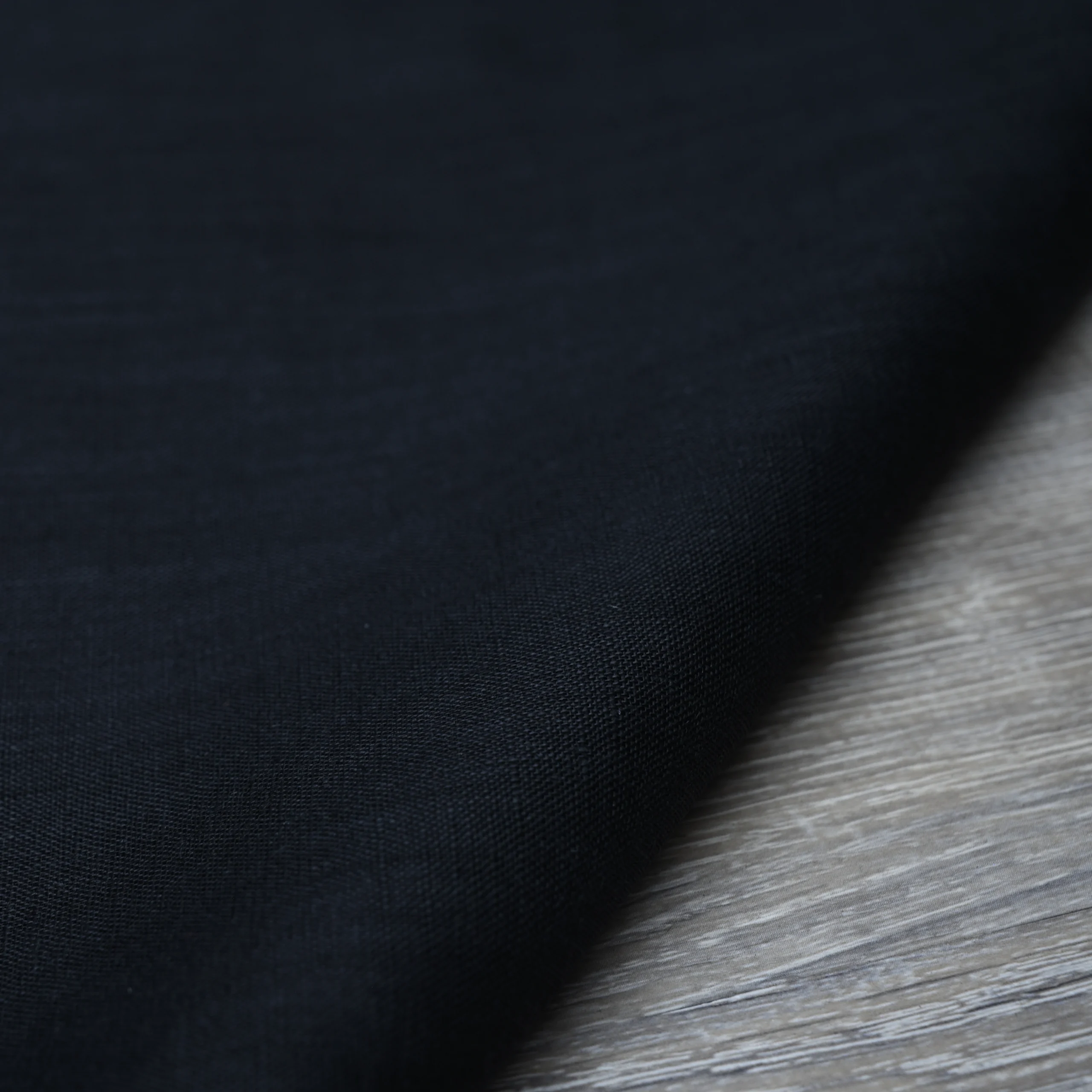 Black Medium Lightweight Linen Fabric